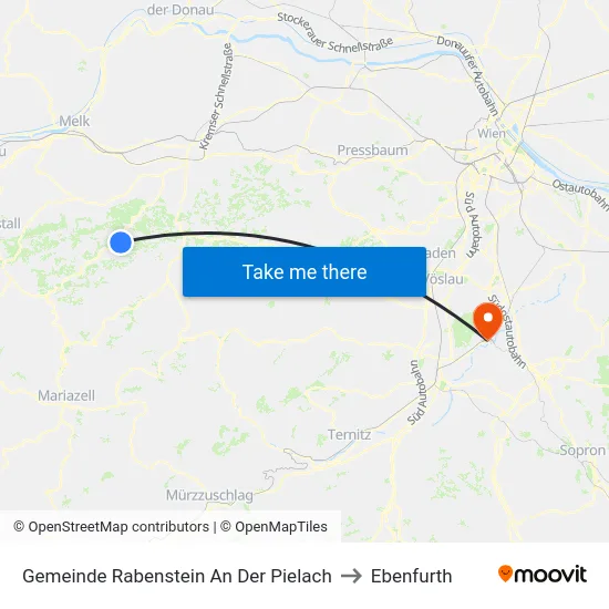 Gemeinde Rabenstein An Der Pielach to Ebenfurth map