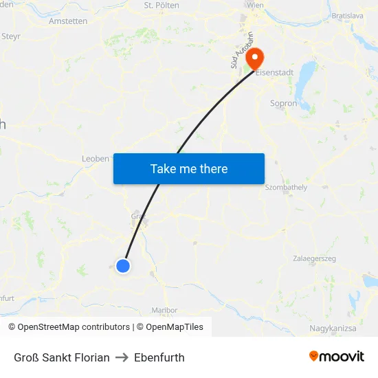Groß Sankt Florian to Ebenfurth map