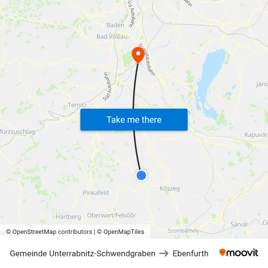Gemeinde Unterrabnitz-Schwendgraben to Ebenfurth map