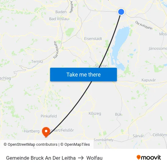 Gemeinde Bruck An Der Leitha to Wolfau map