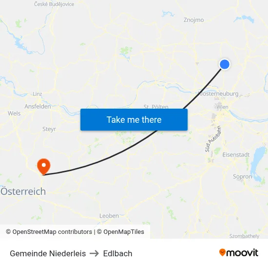 Gemeinde Niederleis to Edlbach map