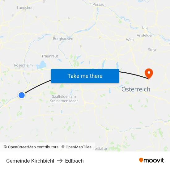 Gemeinde Kirchbichl to Edlbach map