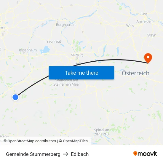 Gemeinde Stummerberg to Edlbach map