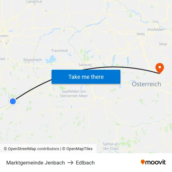 Marktgemeinde Jenbach to Edlbach map