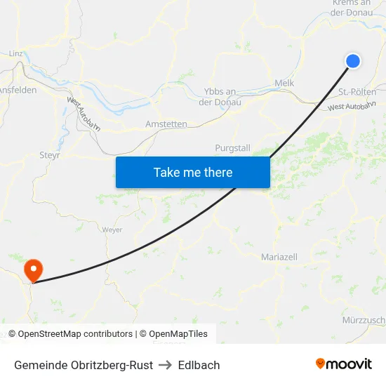 Gemeinde Obritzberg-Rust to Edlbach map