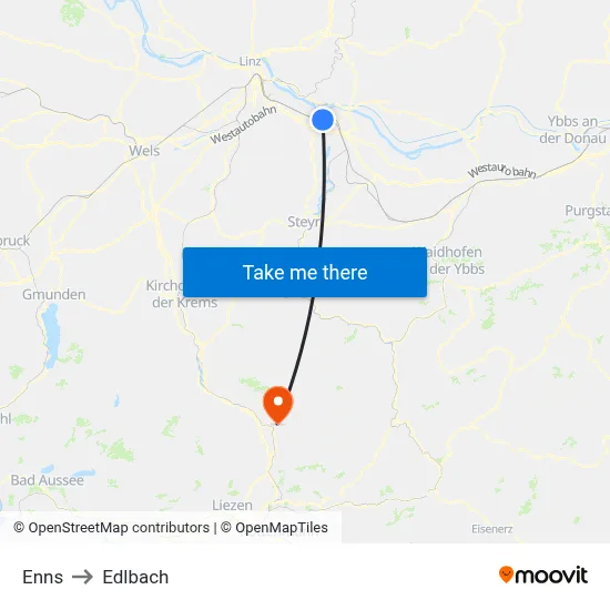 Enns to Edlbach map