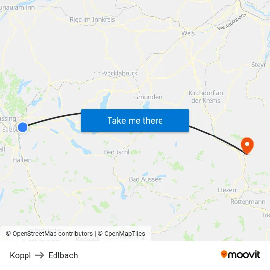 Koppl to Edlbach map