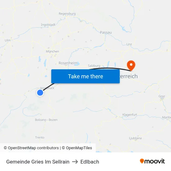 Gemeinde Gries Im Sellrain to Edlbach map