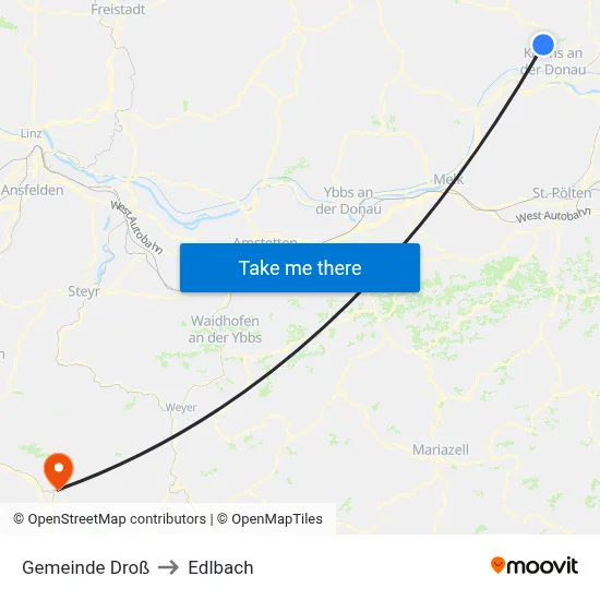 Gemeinde Droß to Edlbach map