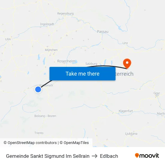 Gemeinde Sankt Sigmund Im Sellrain to Edlbach map