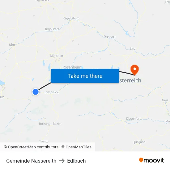 Gemeinde Nassereith to Edlbach map