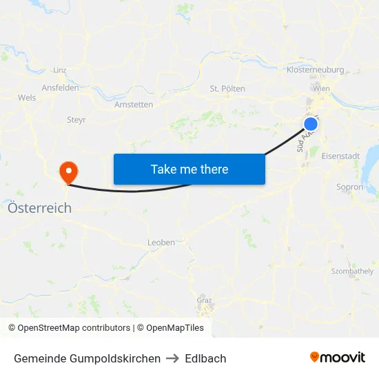 Gemeinde Gumpoldskirchen to Edlbach map