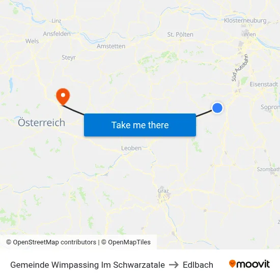 Gemeinde Wimpassing Im Schwarzatale to Edlbach map