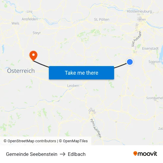 Gemeinde Seebenstein to Edlbach map