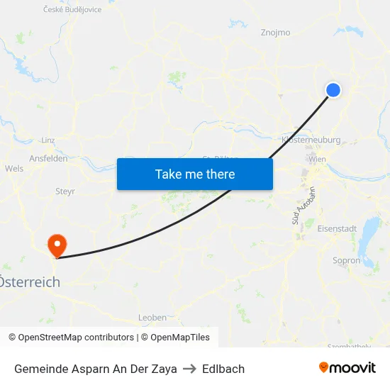 Gemeinde Asparn An Der Zaya to Edlbach map