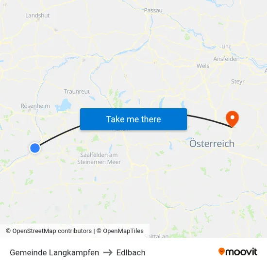 Gemeinde Langkampfen to Edlbach map