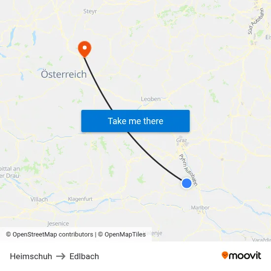 Heimschuh to Edlbach map