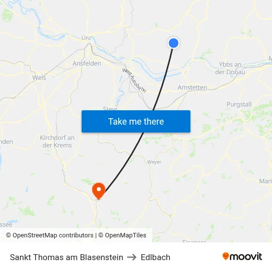 Sankt Thomas am Blasenstein to Edlbach map