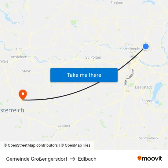 Gemeinde Großengersdorf to Edlbach map