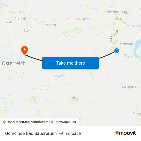 Gemeinde Bad Sauerbrunn to Edlbach map