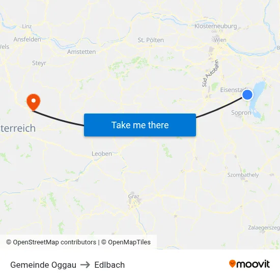 Gemeinde Oggau to Edlbach map