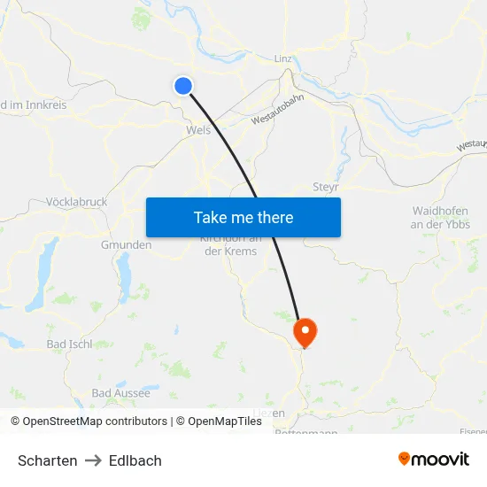 Scharten to Edlbach map