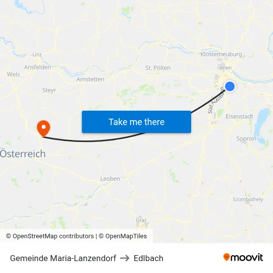 Gemeinde Maria-Lanzendorf to Edlbach map