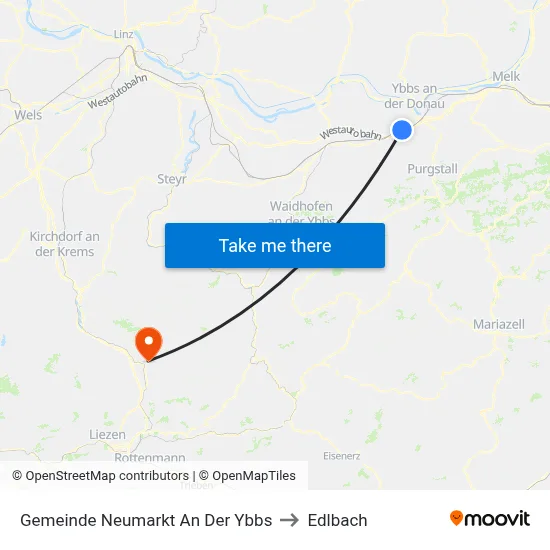 Gemeinde Neumarkt An Der Ybbs to Edlbach map