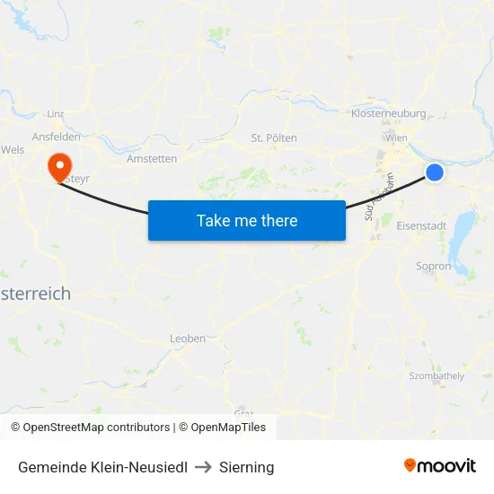 Gemeinde Klein-Neusiedl to Sierning map