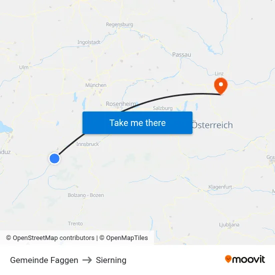 Gemeinde Faggen to Sierning map