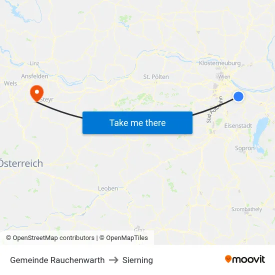 Gemeinde Rauchenwarth to Sierning map