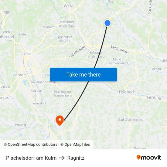Pischelsdorf am Kulm to Ragnitz map