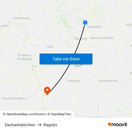 Dechantskirchen to Ragnitz map