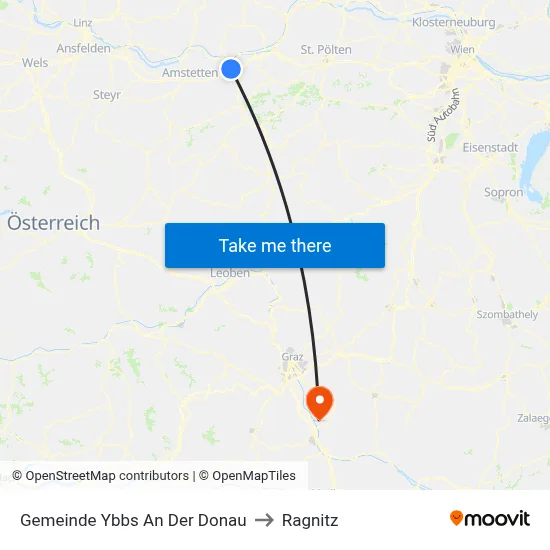 Gemeinde Ybbs An Der Donau to Ragnitz map