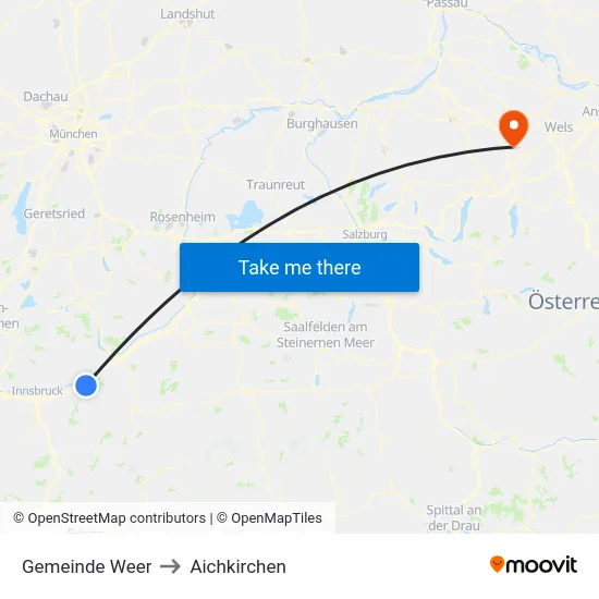 Gemeinde Weer to Aichkirchen map