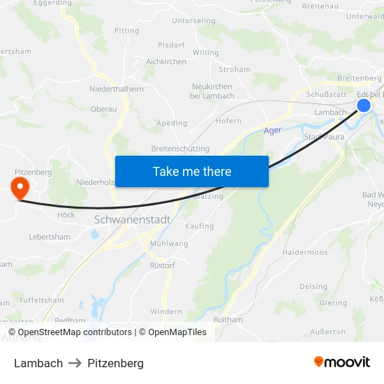 Lambach to Pitzenberg map