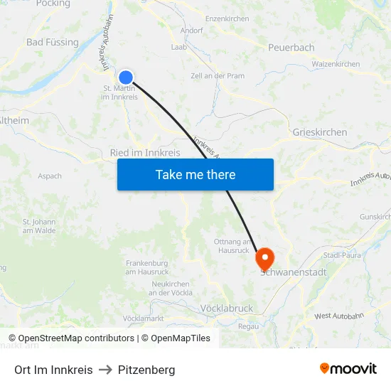 Ort Im Innkreis to Pitzenberg map