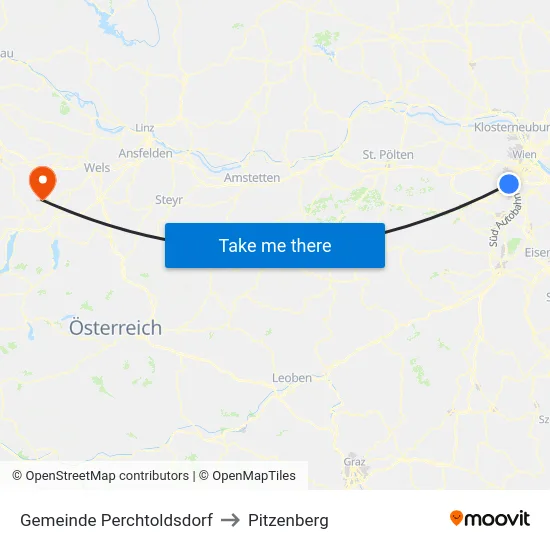Gemeinde Perchtoldsdorf to Pitzenberg map