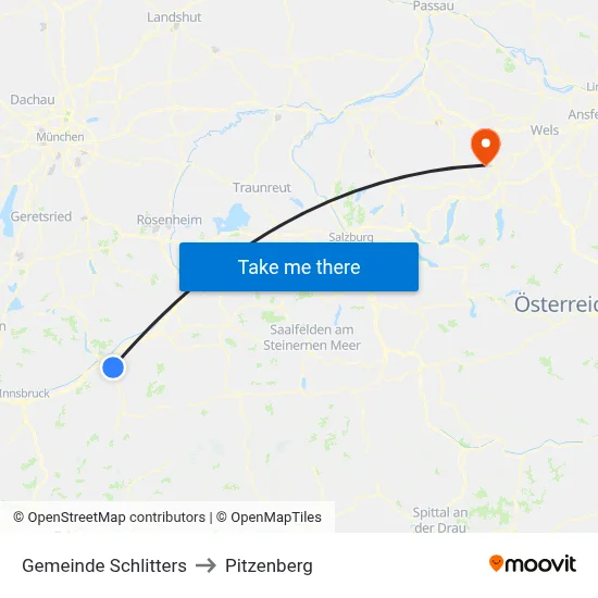 Gemeinde Schlitters to Pitzenberg map