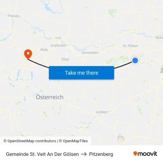 Gemeinde St. Veit An Der Gölsen to Pitzenberg map
