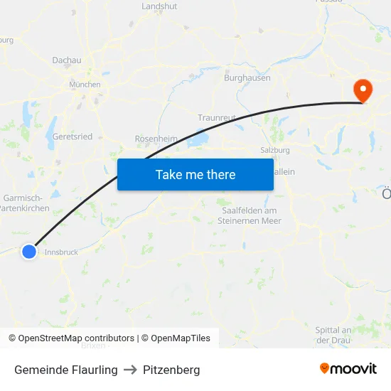 Gemeinde Flaurling to Pitzenberg map