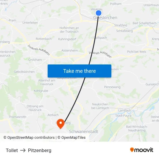 Tollet to Pitzenberg map