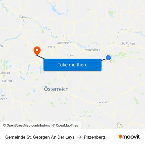 Gemeinde St. Georgen An Der Leys to Pitzenberg map