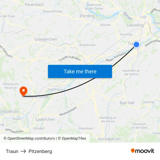 Traun to Pitzenberg map