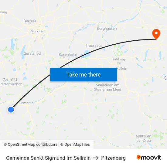 Gemeinde Sankt Sigmund Im Sellrain to Pitzenberg map