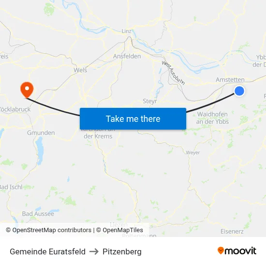 Gemeinde Euratsfeld to Pitzenberg map