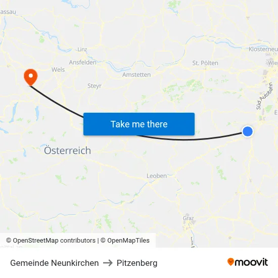 Gemeinde Neunkirchen to Pitzenberg map