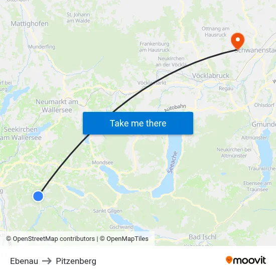 Ebenau to Pitzenberg map