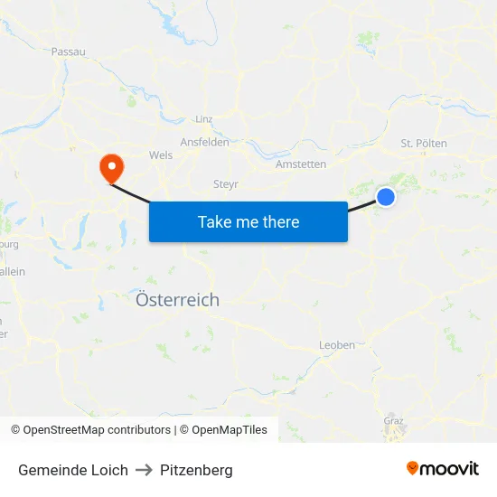 Gemeinde Loich to Pitzenberg map