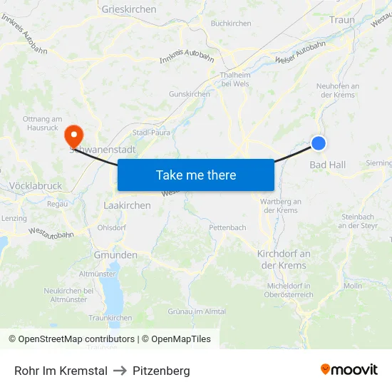 Rohr Im Kremstal to Pitzenberg map